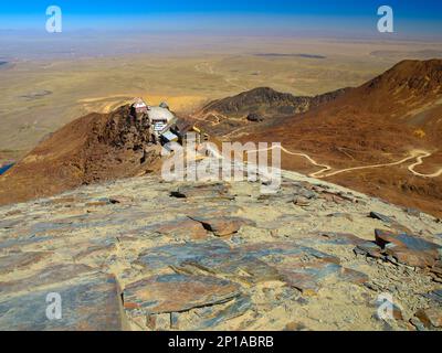 Blick vom Chacaltaya Berg - das höchste Skigebiet der Welt, Bolivien Stockfoto