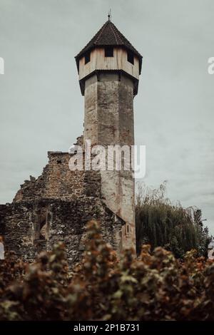 Vertikales Bild des alten Turms Stockfoto
