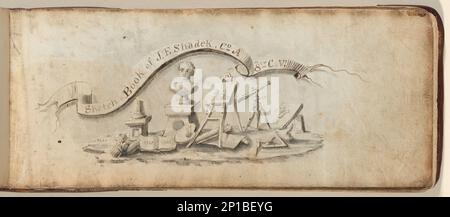 J.E. Shadek Sketchbook, 1861/1862. Stockfoto