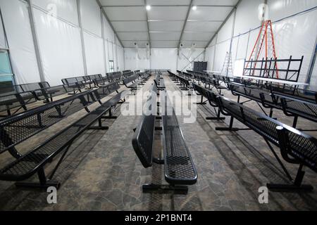 Weicher Eingangsbereich der Einrichtung in Otay Mesa, CA Stockfoto