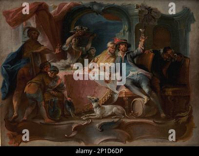 Der verlorene Sohn verschwendet sein Erbe, 1724-1761. Stockfoto