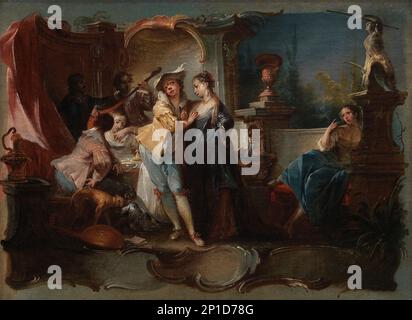 Der verlorene Sohn lebt mit Huren, 1724-1761. Stockfoto