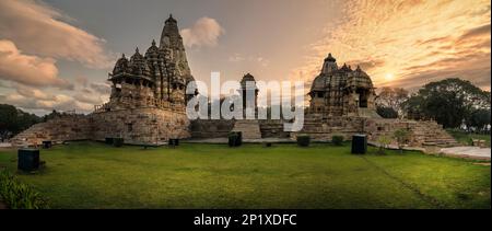 Kandariya Mahadeva Tempel, Khajuraho, Madhya pradesh, Indien, Asien Stockfoto