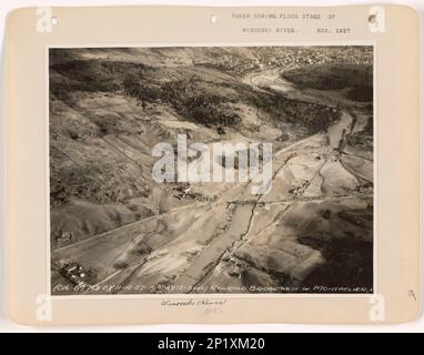 Vermont - Winooski River, Luftaufnahme. Stockfoto