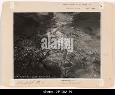 Vermont - Winooski River, Luftaufnahme. Stockfoto