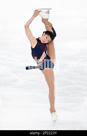 Xiangyi AN (CHN), während Junior Women Free Skating, bei der ISU World Junior Figure Skating Championships 2023, in der WinSport Arena, am 3. März 2023 in Calgary, Kanada. Kredit: Raniero Corbelletti/AFLO/Alamy Live News Stockfoto