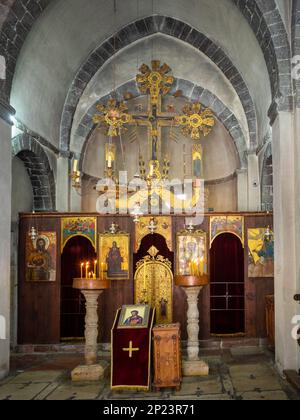 Das Innere der Kirche St. Luke, Kotor Stockfoto