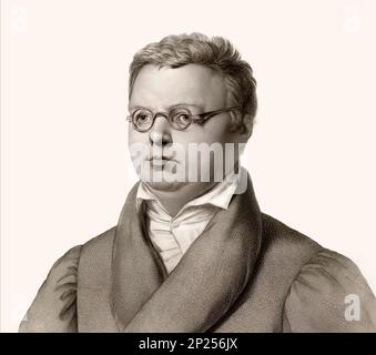 Friedrich Arnold Brockhaus, 1772-1823, deutscher Enzyklopädie-Verleger und -Herausgeber, digital verändert Stockfoto