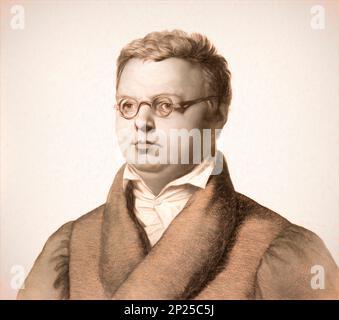 Friedrich Arnold Brockhaus, 1772-1823, deutscher Enzyklopädie-Verleger und -Herausgeber, digital verändert Stockfoto