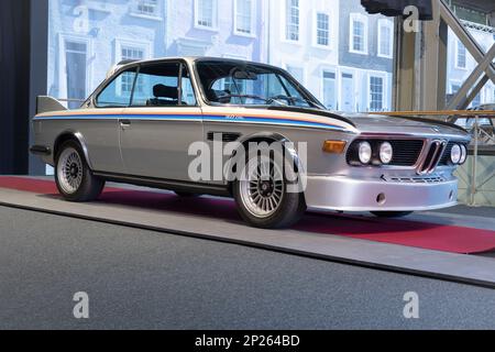 BRÜSSEL, BELGIEN-26. DEZEMBER 2022: 1973 BMW 3,0 CSL (Homologation special), E9 Stockfoto