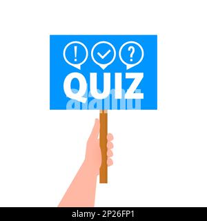 Plakette mit Platz für Text Quiz Stock Vektor