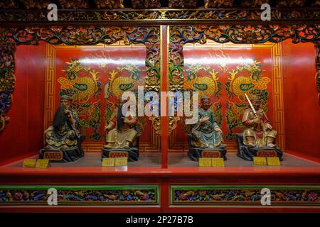 Lukang, Taiwan - 1. Februar 2023: Der Lukang Tianhou Tempel, auch bekannt als Lukang Mazu Tempel, ist ein chinesischer Tempel in Lukang, Taiwan. Stockfoto