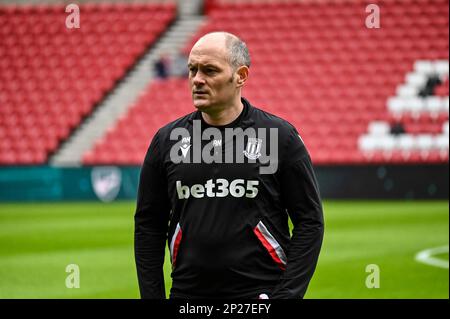 Sunderland, UK, 04 03 2023, Stoke City Manager Alex Neil kehrt zum ehemaligen Club Sunderland AFC zurück. Kredit: Chris Fryatt/Alamy Live News Stockfoto