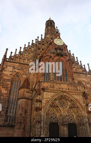 Frauenkirche (Liebfrauenkirche) in Nürnberg, Deutschland Stockfoto