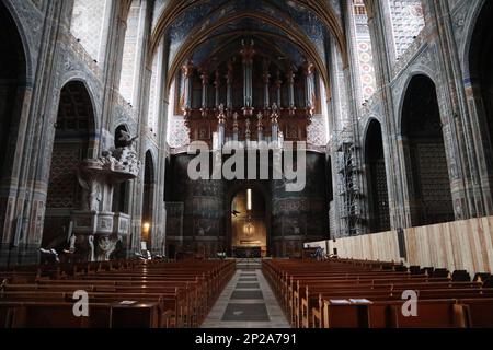 Im Inneren der Kathedrale Sainte-Cécile in Albi, Frankreich Stockfoto