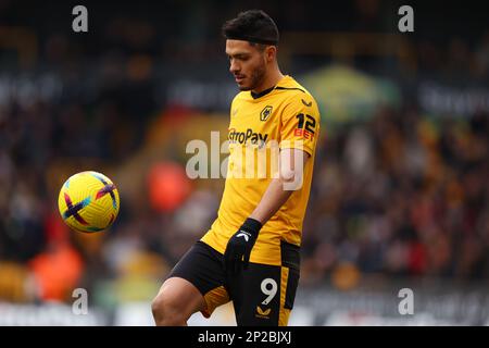 4. März 2023; Molineux Stadium, Wolverhampton, West Midlands, England; Premier League Football, Wolverhampton Wanderers gegen Tottenham Hotspur; Raul Jimenez von Wolverhampton Wanderers Stockfoto