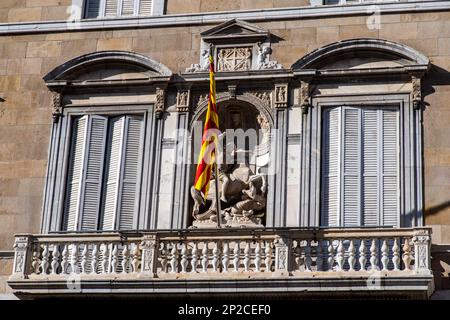 El Palau de la Generalitat, Regierungspalast von Katalonien Stockfoto