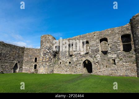 Nördliches Pförtnerhaus, Beaumaris Castle, Anglesey, Nordwales. Stockfoto