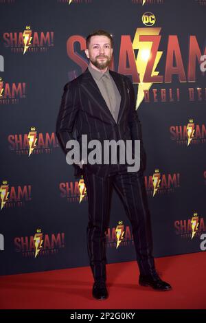 Rom, Italien. 03. März 2023. Ambra Pazzani und Maurizio Merluzzo besuchen die Premiere von „Shazam! Fury of the Gods' im Space Cinema Moderno am 03. März 2023 in Rom, Italien. Kredit: dpa/Alamy Live News Stockfoto