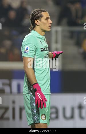 Bergamo, Italien. 04. März 2023. Marco Silvestri vom Udinese FC während des Spiels Atalanta FC gegen Udinese FC, 25Â° Serie A Tim 2022-23 im Gewiss - Atleti azzurri d'Italia Stadium in Bergamo (BG), Italien, am 04. März 2022. Kredit: Unabhängige Fotoagentur/Alamy Live News Stockfoto