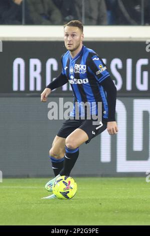 Bergamo, Italien. 04. März 2023. A<T07 Spielen Sie den Ball am 04. März 2022 beim Spiel Atalanta FC gegen Udinese FC, 25Â° Serie A Tim 2022-23 im Gewiss - Atleti azzurri d'Italia Stadium in Bergamo (BG), Italien. Kredit: Unabhängige Fotoagentur/Alamy Live News Stockfoto