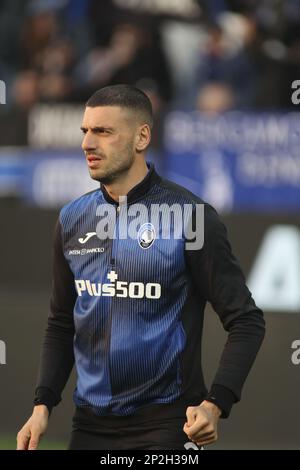 Bergamo, Italien. 04. März 2023. Merih Demiral von Atalanta BC während des Spiels Atalanta FC gegen Udinese FC, 25Â° Serie A Tim 2022-23 im Gewiss - Atleti azzurri d'Italia Stadium in Bergamo (BG), Italien, am 04. März 2022. Kredit: Unabhängige Fotoagentur/Alamy Live News Stockfoto