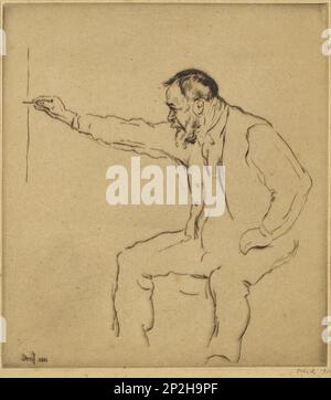 Ferdinand Hodler an der Staffelei, 1911. Private Sammlung. Stockfoto