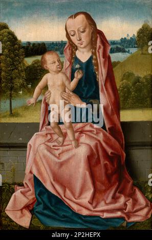 Madonna und Child, zwischen 1475 und 1500. Gefunden in der Sammlung des Königlichen Museums der Schönen Künste, Antwerpen. Stockfoto