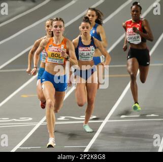 Femke Bol aus den Niederlanden in den 400m Jahren während der europäischen Leichtathletik-Hallenmeisterschaft (Tag 2) (Vormittagssitzung) in der Atakoy Athletics Arena in Istanbul, Türkei, am Freitag, den 3. 2023. März Stockfoto