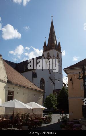 Lutherische Kathedrale der Heiligen Maria in Sibiu, Rumänien Stockfoto