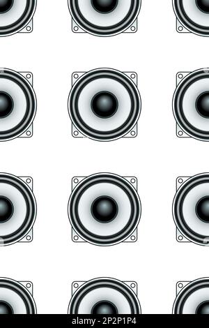 Nahtloses Muster eines lauten Lautsprechers Stock Vektor