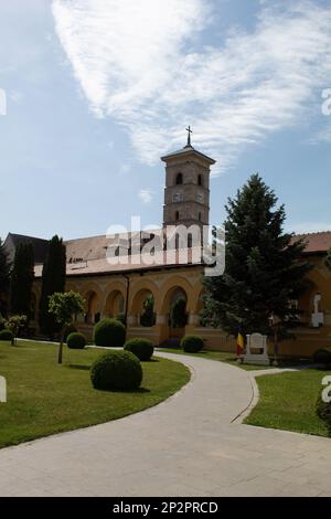 Am Eingang zur Krönungskathedrale in Alba Carolina, Rumänien Stockfoto