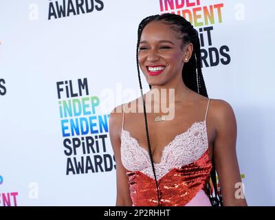 Los Angeles, USA. 04. März 2023. Rebeca Huntt nimmt am 04. März 2023 an den Film Independent Spirit Awards 2023 in Santa Monica, Kalifornien, USA Teil (Foto von Sthanlee B. Mirador/Sipa USA). SIPA USA/Alamy Live News Stockfoto