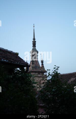 Der Uhrenturm in Sighișoara, Rumänien Stockfoto