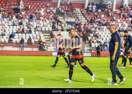 Recife, Brasilien. 04. März 2023. Náutico erhält diesen Samstag (04 Uhr) Sport in The Complicted, das Spiel gilt für den Northeast Cup. Kredit: Thiago Lemos/FotoArena/Alamy Live News Stockfoto