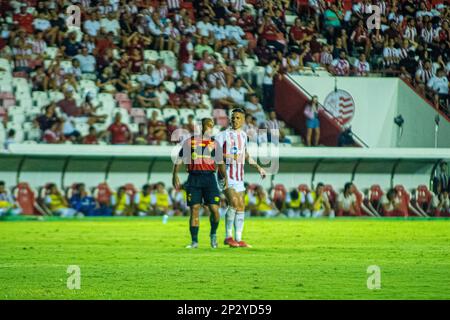 Recife, Brasilien. 04. März 2023. Náutico erhält diesen Samstag (04 Uhr) Sport in The Complicted, das Spiel gilt für den Northeast Cup. Kredit: Thiago Lemos/FotoArena/Alamy Live News Stockfoto
