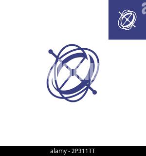 Gyroskop Tool Flat Style Design. Editierbar EPS10 Stock Vektor