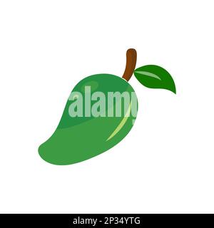 Mangofrucht-Vektorsymbol. Mango im flachen Stil. Vektordarstellung tropischer Früchte. Vektorgrafik der Mango. Gut zum Essen und Trinken Stock Vektor