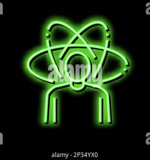Illustration des Symbols „Integrität sanfte Fähigkeit, Neonlicht“ Stock Vektor