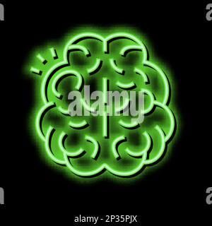 Stroke Brain Disease Neon Glow Symbol Illustration Stock Vektor