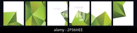 Satz von Vektor-Cover Notebook-Design. Abstract rainbow minimal Triangles Halbton Template Design für Notizbuch Papier, Copybook Broschüren, Buch Stock Vektor