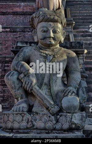 Nyatapola Siddhi Lakshmi Tempel oder Ngatapola Tempel, bewacht von den Rajput Wrestlern Jayame und Phattu, Taumadhi Tole Square, UNESCO-Weltkulturerbe Stockfoto