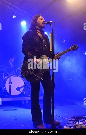 Le Vibrazioni während der Club Tour 2023 am 4. März 2023 am Largo Venue in Rom, Italien. Stockfoto