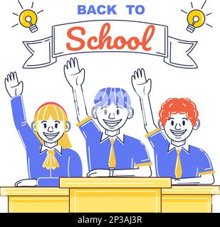 Neuer Geist zurück in die Schule, Vektordarstellung Stock Vektor