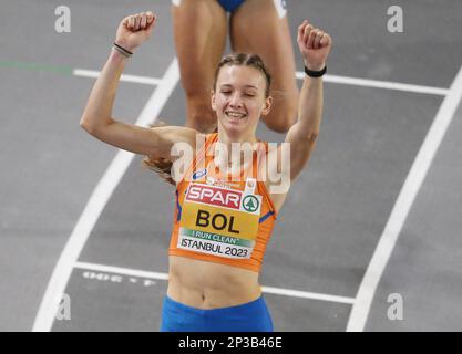 Femke Bol aus den Niederlanden, 400m Frauen bei der European Athletics Indoor Championship 2023 am 4. März 2023 in der Atakoy Arena in Istanbul, Türkei – Foto: Laurent Lairys / DPPI/LiveMedia Stockfoto