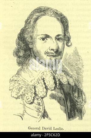 David Leslie, 1. Lord Newark (ca. 1600–1682) war ein schottischer Kavallerieoffizier. Er kämpfte während des Dreißigjährigen Krieges für die schwedische Armee von Gustavus Adolphus. Er war 1630 in schwedischem Dienst angetreten und war Kapitän im Regiment von Alexander Leslie (zukünftiger Earl of Leven). Kurz vor dem Ende des Bischofskrieges kehrte er nach Schottland zurück und nahm am Englischen Bürgerkrieg und schottischen Bürgerkrieg Teil. Aus dem Buch " A history of the Scottish Highlands, Highland Clans and Highland Regiments " Band 1 von Maclauchlan, Thomas, 1816-1886; Wilson, John, 1785-1854; Keltie, John Scott, Sir, 1 Stockfoto