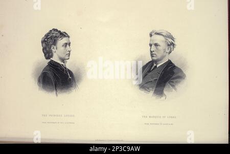 The Princes Louise (links) und The Marquis of Lorne (rechts) aus dem Buch " A history of the Scottish Highlands, Highland Clans and Highland Regiments " Band 2 von Maclauchlan, Thomas, 1816-1886; Wilson, John, 1785-1854; Keltie, John Scott, Sir, 1840-1927 Publication date 1875 Publisher Edinburgh ; London : A. Fullarton Stockfoto