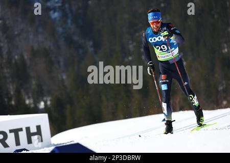 Planica, Slowenien. 05. März 2023. Skipisten: Weltmeisterschaft, Skilanglauf - 50 km klassisch, Männer. Jonas Kobler aus Deutschland in Aktion. Kredit: Daniel Karmann/dpa/Alamy Live News Stockfoto