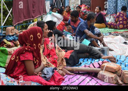 Kalkutta, Indien. 4. März 2023. Die Adenovirus-Infektion breitet sich in Kalkutta schnell aus. 4 Kinder sind in den letzten 24 Stunden gestorben. Säuglingstodesfälle durch Erkältungen und Lungeninfektionen, Lungenentzündung, Fieber usw. (Kreditbild: © Sayantan Chakraborty/Pacific Press via ZUMA Press Wire) NUR REDAKTIONELLE VERWENDUNG! Nicht für den kommerziellen GEBRAUCH! Stockfoto