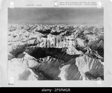 Alaska - Big Delta durch Chilkat Inlet, Luftfoto. Stockfoto